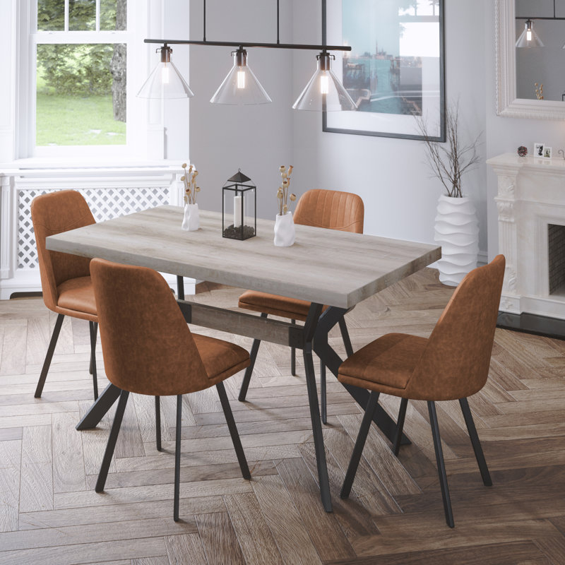 Ebern Designs Kerrtown Dining Set with 4 Chairs Wayfair.co.uk